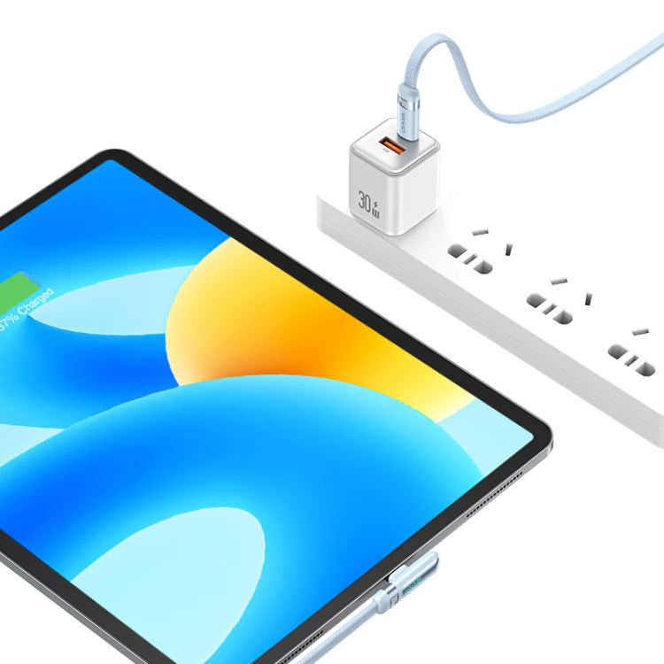 USAMS US-SJ653 PD 100W USB-C/Type-C to USB-C/Type-C Aluminum Alloy Digital Display Fast Charging Elbow Data Cable, Length: 1.2m(Blue) - USB-C & Type-C Cable by USAMS | Online Shopping UK | buy2fix