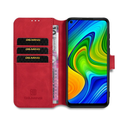 For Xiaomi Redmi 10X 4G / Redmi Note 9 DG.MING Retro Oil Side Horizontal Flip Case(Red) - Xiaomi Cases by DG.MING | Online Shopping UK | buy2fix