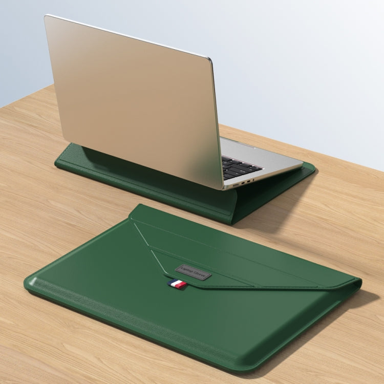 For 13/14 inch Envelope Holder Laptop Sleeve Bag(Dark Green) - 14.1 inch by buy2fix | Online Shopping UK | buy2fix