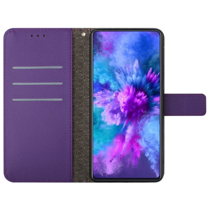 For Motorola Edge 5G 2024 Rhombic Grid Texture Leather Phone Case(Purple) - Motorola Cases by buy2fix | Online Shopping UK | buy2fix