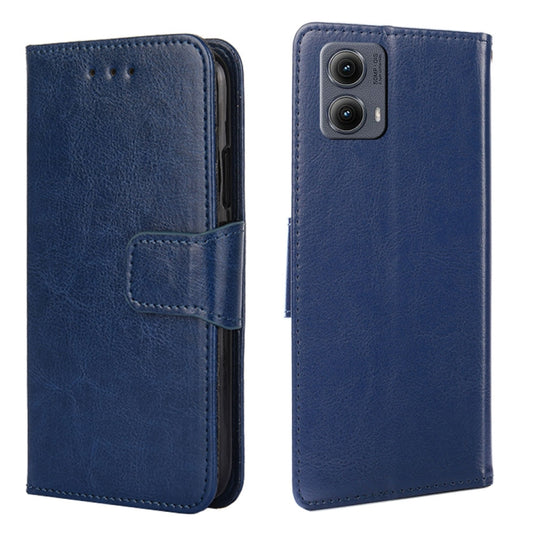 For Motorola Edge 5G 2024 Crystal Texture Leather Phone Case(Royal Blue) - Motorola Cases by buy2fix | Online Shopping UK | buy2fix