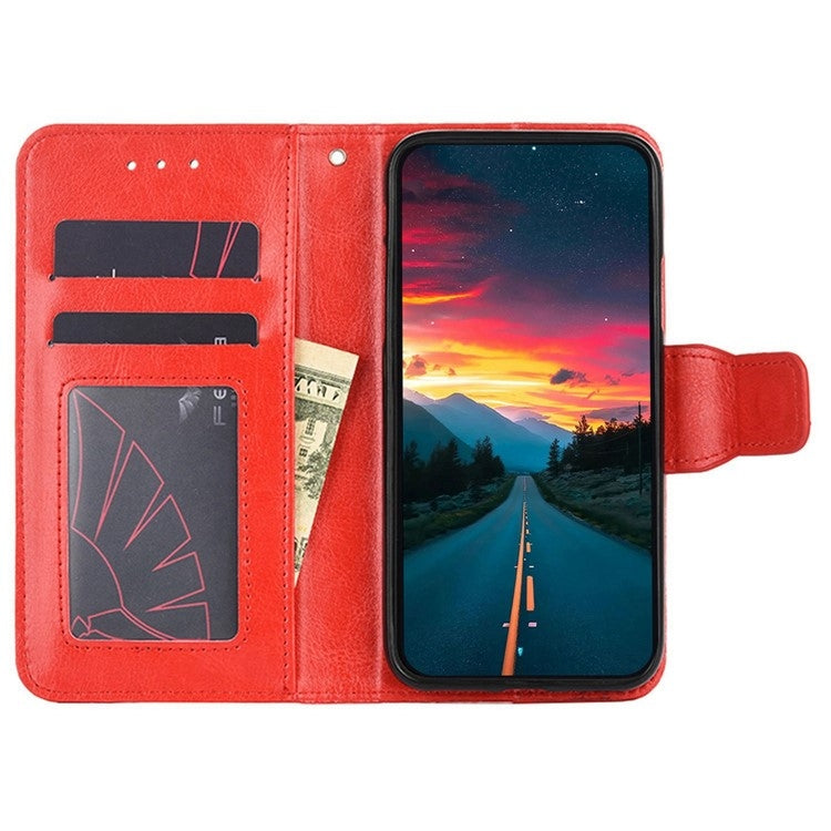 For Honor Magic6 Pro Crystal Texture Leather Phone Case(Red) - Honor Cases by buy2fix | Online Shopping UK | buy2fix