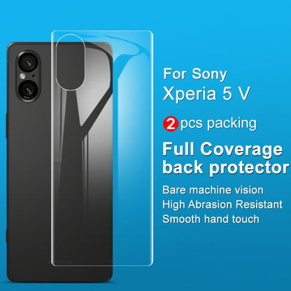 For Sony Xperia 5 V 2pcs imak Curved Hydrogel Film Pnone Back Protector - Sony Tempered Glass by imak | Online Shopping UK | buy2fix