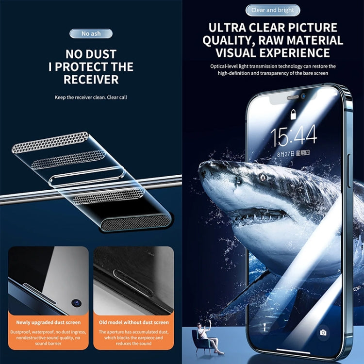 For iPhone 14 Pro Max Anti-peeping Fast Attach Dust-proof Anti-static Tempered Glass Film - iPhone 14 Pro Max Tempered Glass by buy2fix | Online Shopping UK | buy2fix