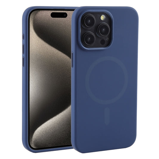 For iPhone 15 Pro Mutural Karen Series Liquid Silicone Magsafe Phone Case(Navy Blue) - iPhone 15 Pro Cases by Mutural | Online Shopping UK | buy2fix