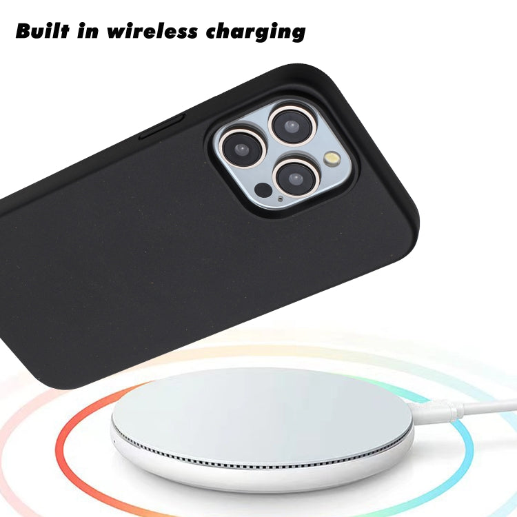 For iPhone 12 Pro Max Wheat MagSafe Magnetic Straw Material + TPU Phone Case(Black) - iPhone 12 Pro Max Cases by buy2fix | Online Shopping UK | buy2fix