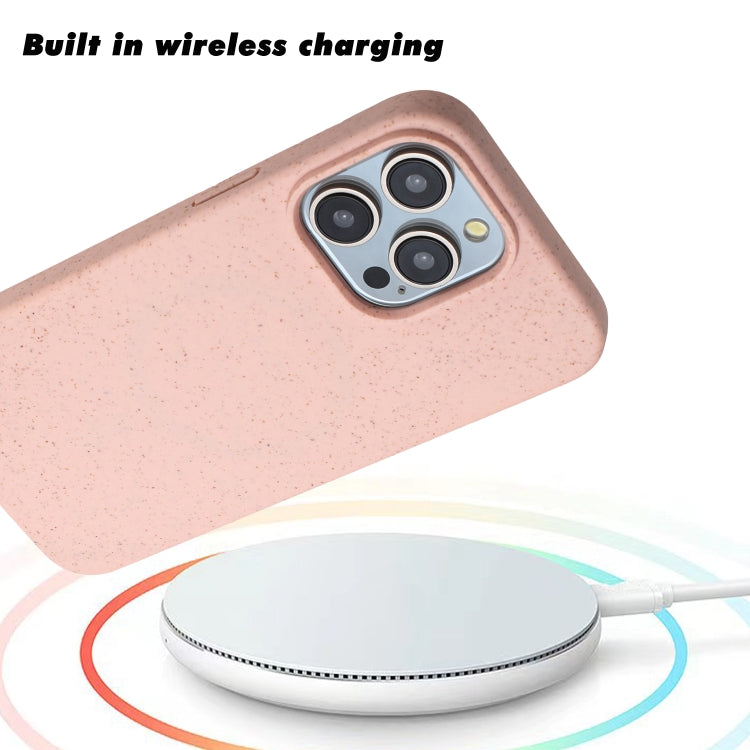 For iPhone 11 Pro Max Wheat MagSafe Magnetic Straw Material + TPU Phone Case(Pink) - iPhone 11 Pro Max Cases by buy2fix | Online Shopping UK | buy2fix