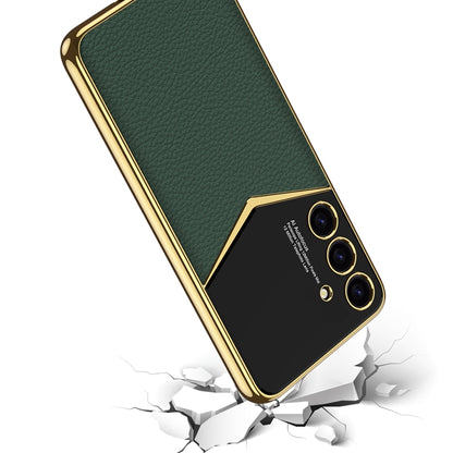 For Samsung Galaxy S24+ 5G GKK Plating Soft TPU + Leather Full Coverage Phone Case without Pen(Green) - Galaxy S24+ 5G Cases by GKK | Online Shopping UK | buy2fix