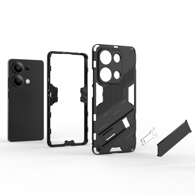 For Xiaomi Redmi Note 13 Pro 4G Global Punk Armor 2 in 1 PC + TPU Phone Case with Holder(White) - Note 13 Pro Cases by buy2fix | Online Shopping UK | buy2fix