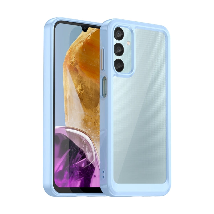 For Samsung Galaxy M15 Colorful Series Acrylic Hybrid TPU Phone Case(Blue) - Galaxy Phone Cases by buy2fix | Online Shopping UK | buy2fix