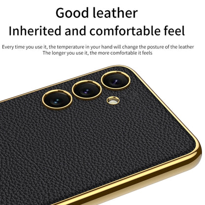 For Samsung Galaxy S24+ 5G GKK Plating TPU + Leather Full Coverage Phone Case(Black) - Galaxy S24+ 5G Cases by GKK | Online Shopping UK | buy2fix