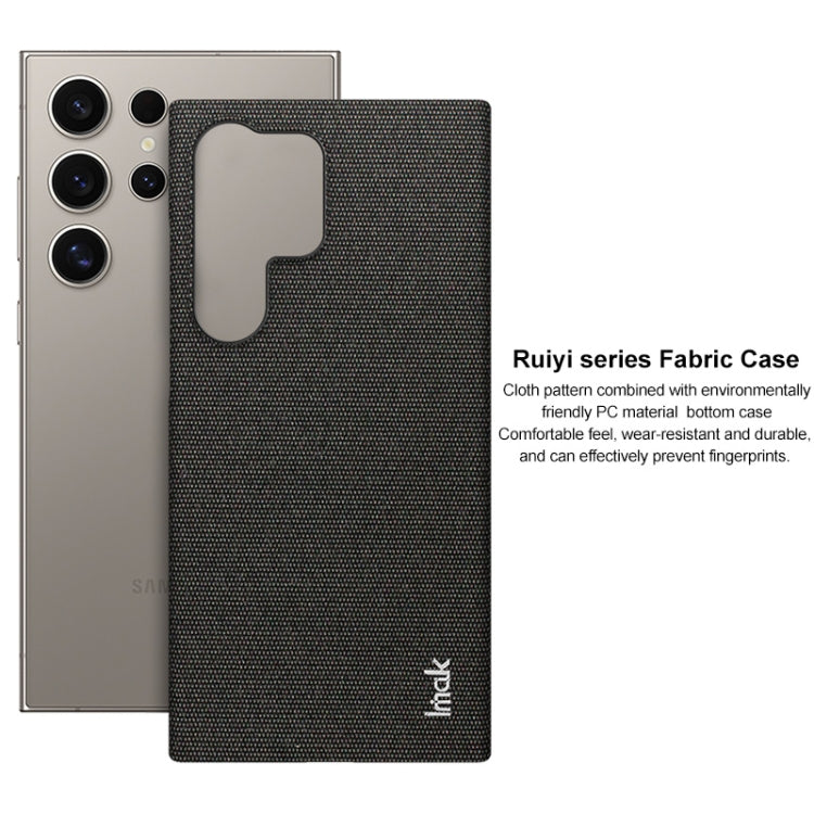 For Samsung Galaxy S24 Ultra 5G imak Ruiyi Series Cloth Texture PU + PC Phone Case(Dark Grey) - Galaxy S24 Ultra 5G Cases by imak | Online Shopping UK | buy2fix