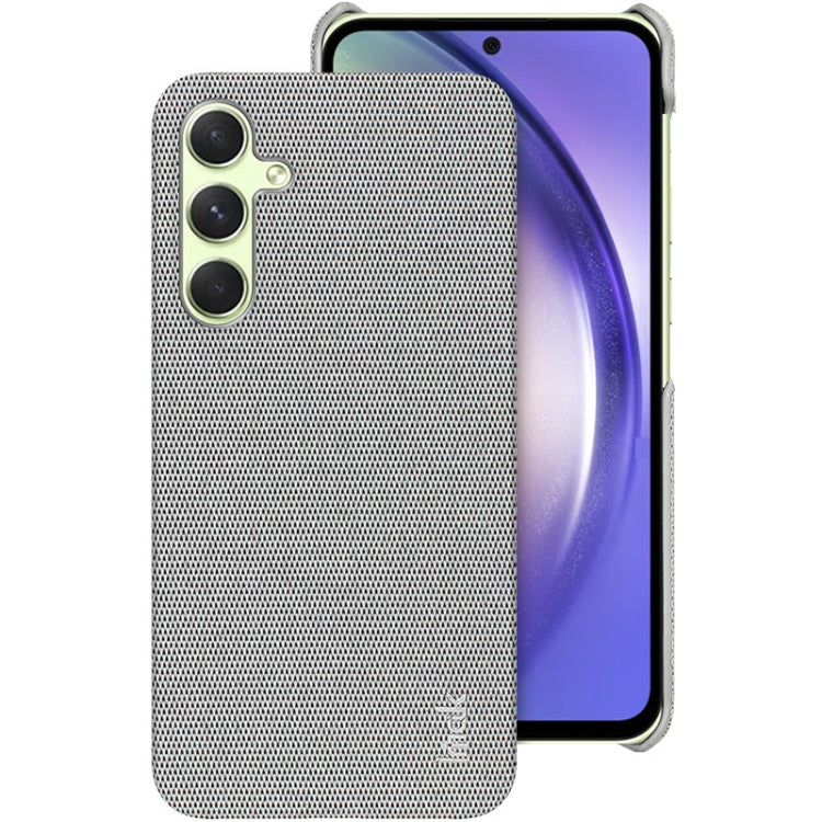 For Samsung Galaxy A55 5G imak Ruiyi Series Cloth Texture PU + PC Phone Case(Light Grey) - Galaxy Phone Cases by imak | Online Shopping UK | buy2fix