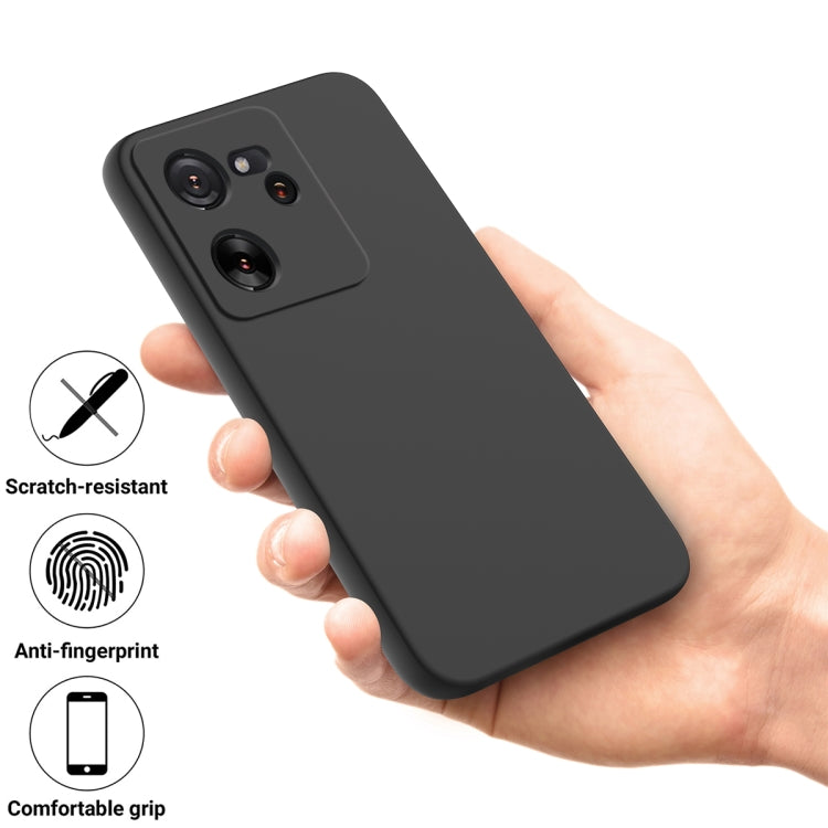 For Xiaomi 13T/13T Pro/Redmi K60 Ultra Solid Color Liquid Silicone Dropproof Full Coverage Phone Case(Black) - Redmi K60 Ultra Cases by buy2fix | Online Shopping UK | buy2fix