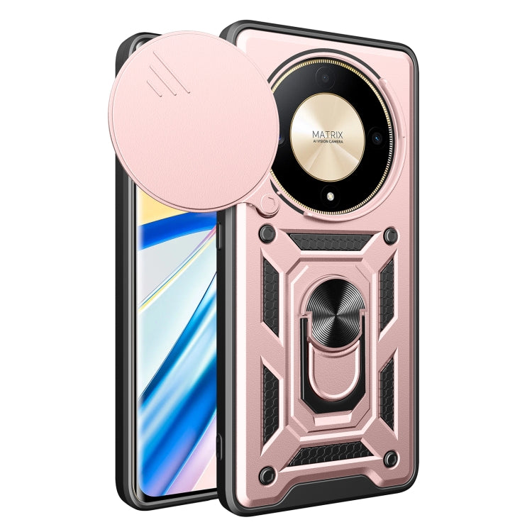 For Honor X9b Sliding Camera Cover Design TPU+PC Phone Case(Rose Gold) - Honor Cases by buy2fix | Online Shopping UK | buy2fix