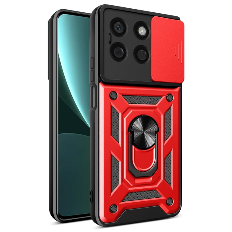 For Honor X8b Sliding Camera Cover Design TPU+PC Phone Case(Red) - Honor Cases by buy2fix | Online Shopping UK | buy2fix