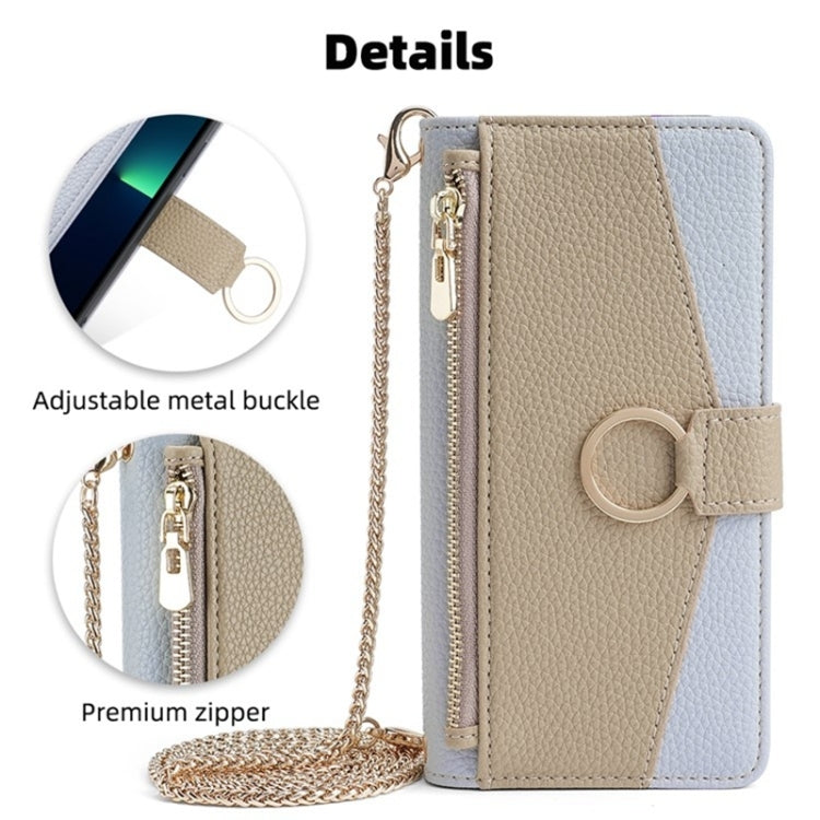 For Blackview A85 Crossbody Litchi Texture Leather Phone Case(Blue) - More Brand by buy2fix | Online Shopping UK | buy2fix