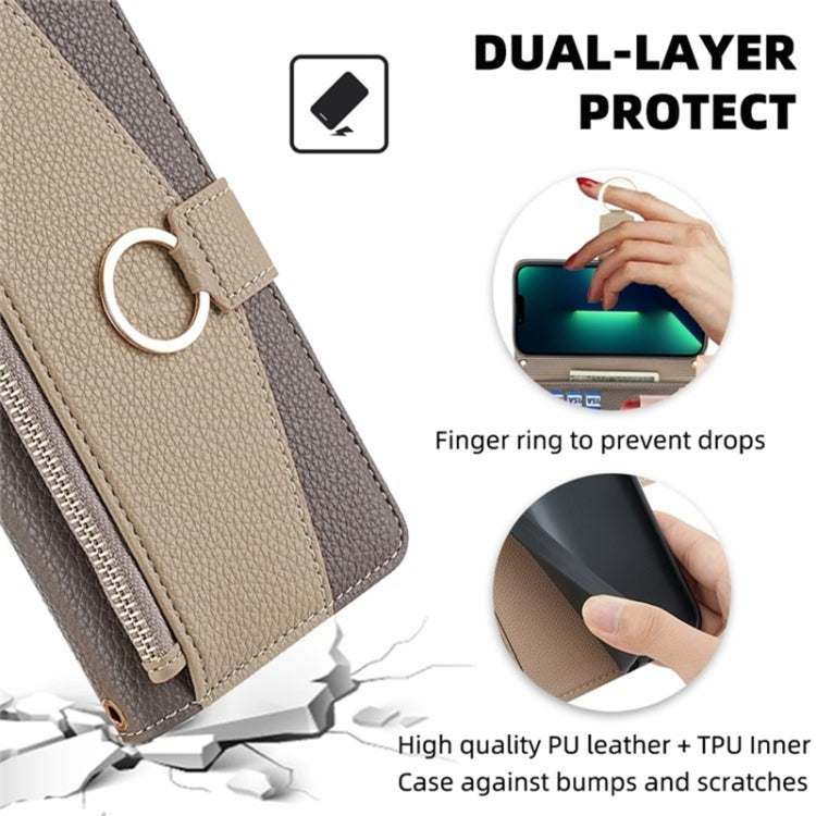 For Blackview A85 Crossbody Litchi Texture Leather Phone Case(Grey) - More Brand by buy2fix | Online Shopping UK | buy2fix