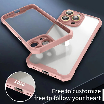 For iPhone 16 Plus Shockproof Acrylic Phone Case with Lens Glass Film(Pink) - iPhone 16 Plus Cases by buy2fix | Online Shopping UK | buy2fix