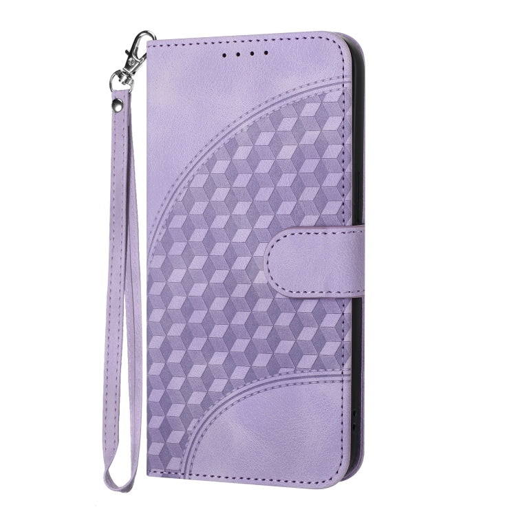 For OnePlus 11 YX0060 Elephant Head Embossed Phone Leather Case with Lanyard(Light Purple) - OnePlus Cases by buy2fix | Online Shopping UK | buy2fix