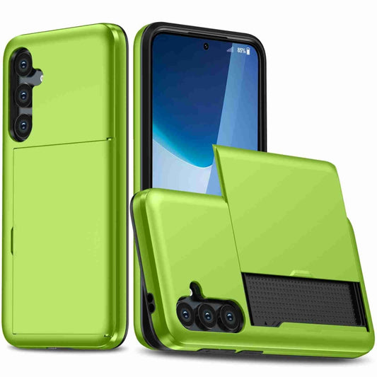 For Samsung Galaxy S24+ 5G Shockproof Armor Phone Case with Card Slot(Green) - Galaxy S24+ 5G Cases by buy2fix | Online Shopping UK | buy2fix