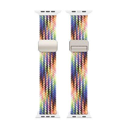 For Apple Watch Series 3 38mm DUX DUCIS Mixture Pro Series Magnetic Buckle Nylon Braid Watch Band(New Rainbow) - Watch Bands by DUX DUCIS | Online Shopping UK | buy2fix