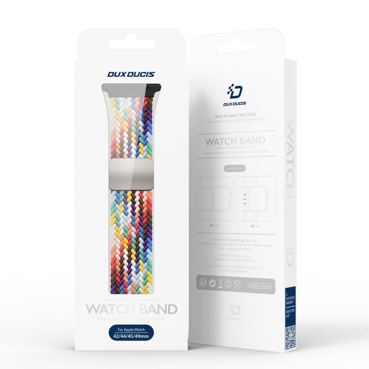 For Apple Watch Series 10 46mm DUX DUCIS Mixture Pro Series Magnetic Buckle Nylon Braid Watch Band(Rainbow) - Watch Bands by DUX DUCIS | Online Shopping UK | buy2fix