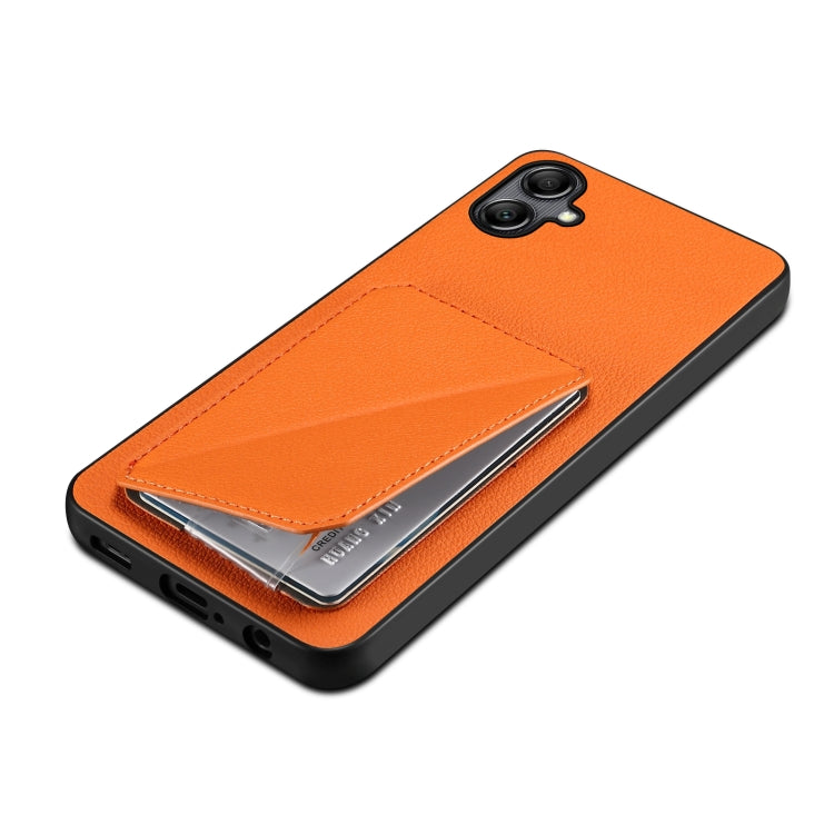 For Samsung Galaxy A32 5G Denior Imitation Calf Leather Back Phone Case with Holder(Orange) - Galaxy Phone Cases by Denior | Online Shopping UK | buy2fix