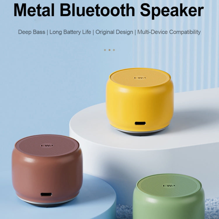EWA A126 Mini Bluetooth 5.0 Bass Radiator Metal Speaker(Sliver) - Mini Speaker by EWA | Online Shopping UK | buy2fix