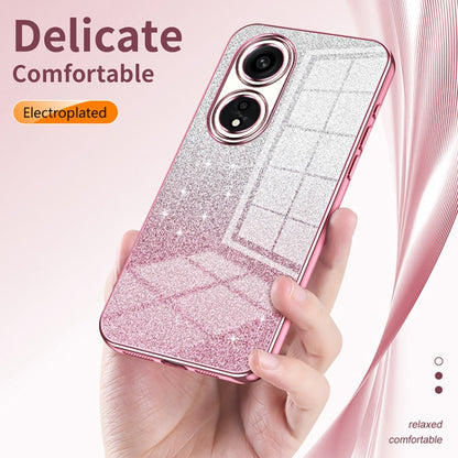 For OPPO Find X6 Gradient Glitter Powder Electroplated Phone Case(Silver) - OPPO Cases by buy2fix | Online Shopping UK | buy2fix