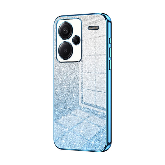 For Xiaomi Redmi Note 13 Pro+ Gradient Glitter Powder Electroplated Phone Case(Blue) - Note 13 Pro+ Cases by buy2fix | Online Shopping UK | buy2fix