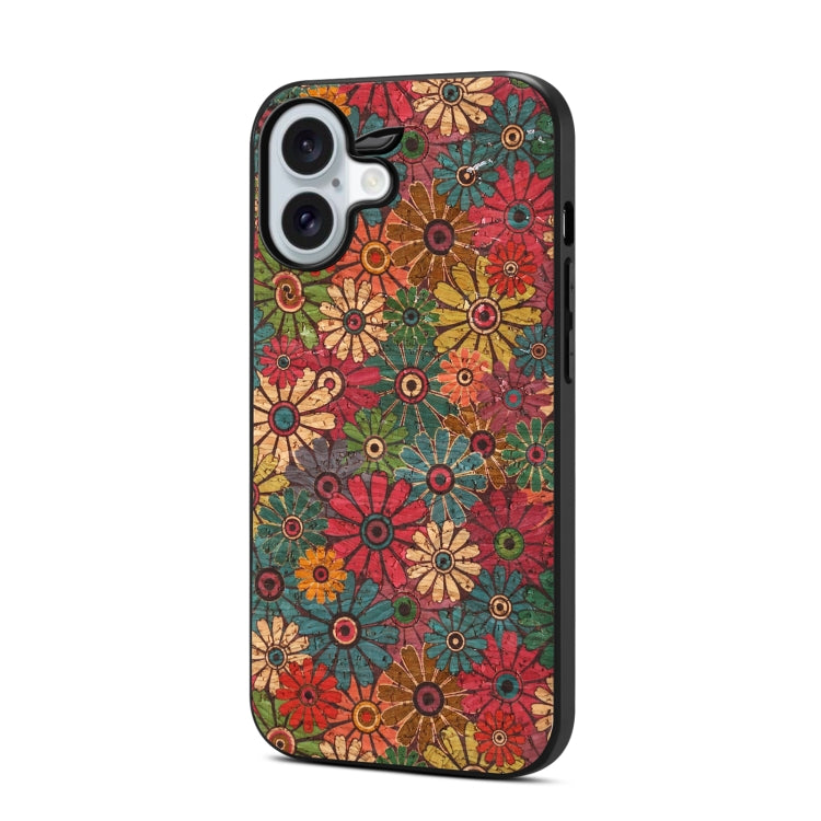 For iPhone 16 Four Seasons Flower Language Series TPU Phone Case(Spring Green) - iPhone 16 Cases by buy2fix | Online Shopping UK | buy2fix