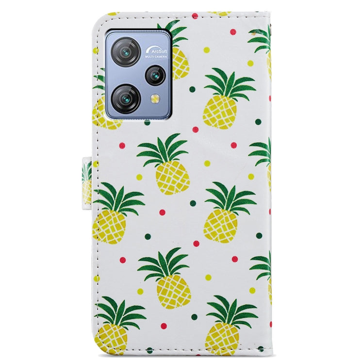 For Blackview A53 Pro Painted Pattern Horizontal Flip Leather Phone Case(Pineapple) - More Brand by buy2fix | Online Shopping UK | buy2fix