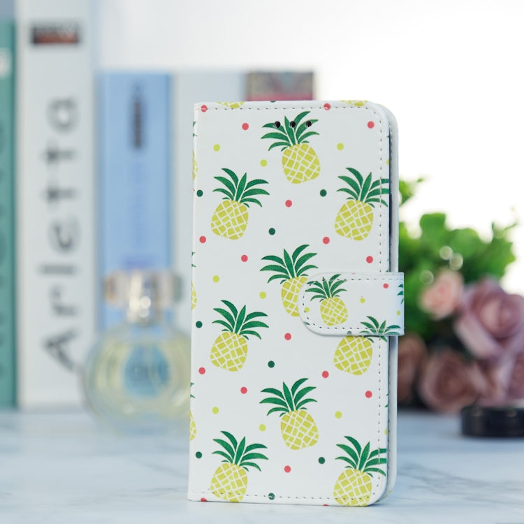 For Blackview A53 Pro Painted Pattern Horizontal Flip Leather Phone Case(Pineapple) - More Brand by buy2fix | Online Shopping UK | buy2fix