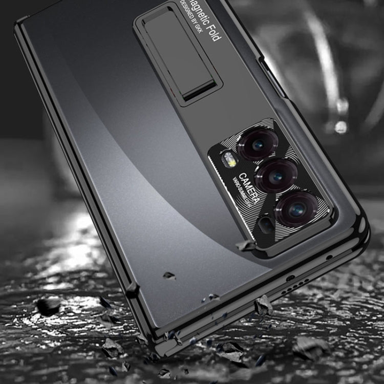 For Honor Magic V2 GKK Integrated Magnetic Fold Hinge Shockproof Phone Case(Black) - Honor Cases by GKK | Online Shopping UK | buy2fix