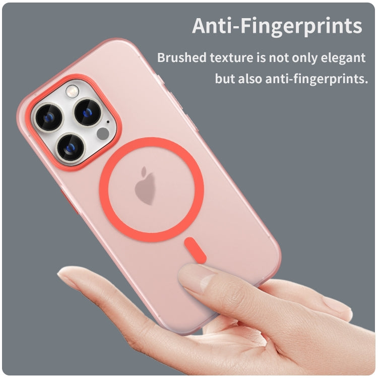 For iPhone 16 Pro Max MagSafe Frosted Translucent TPU + PC Full Coverage Phone Case(Red) - iPhone 16 Pro Max Cases by buy2fix | Online Shopping UK | buy2fix