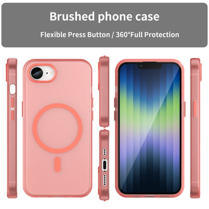 For iPhone SE 2024 MagSafe Frosted Translucent TPU + PC Full Coverage Phone Case(Red) - More iPhone Cases by buy2fix | Online Shopping UK | buy2fix