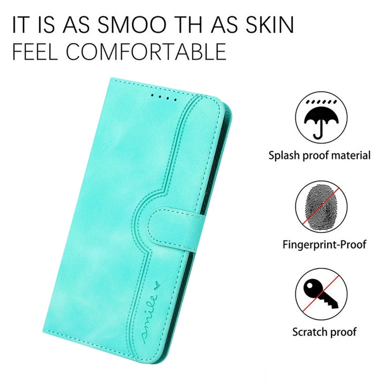 For Google Pixel 9 Pro Heart Pattern Skin Feel Leather Phone Case(Light Blue) - Google Cases by buy2fix | Online Shopping UK | buy2fix