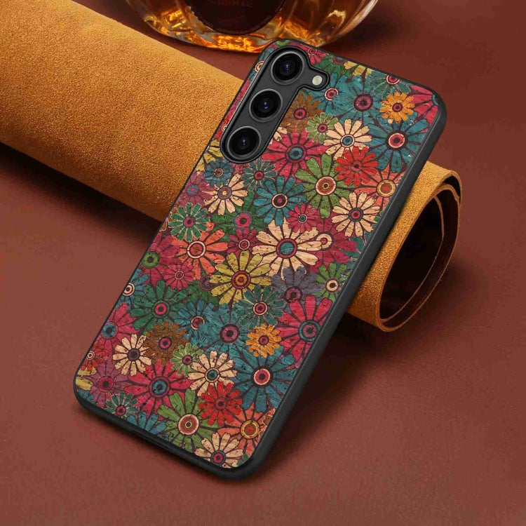 For Samsung Galaxy S24 5G Four Seasons Flower Language Series TPU Phone Case(Spring Green) - Galaxy S24 5G Cases by buy2fix | Online Shopping UK | buy2fix