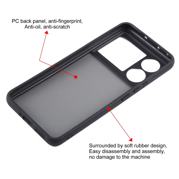 For Realme GT5 Matte Black TPU + PC Phone Case - Realme Cases by buy2fix | Online Shopping UK | buy2fix