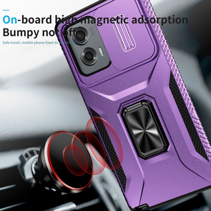 For Motorola Moto G Stylus 2024 Sliding Camshield Holder Phone Case(Purple) - Motorola Cases by buy2fix | Online Shopping UK | buy2fix