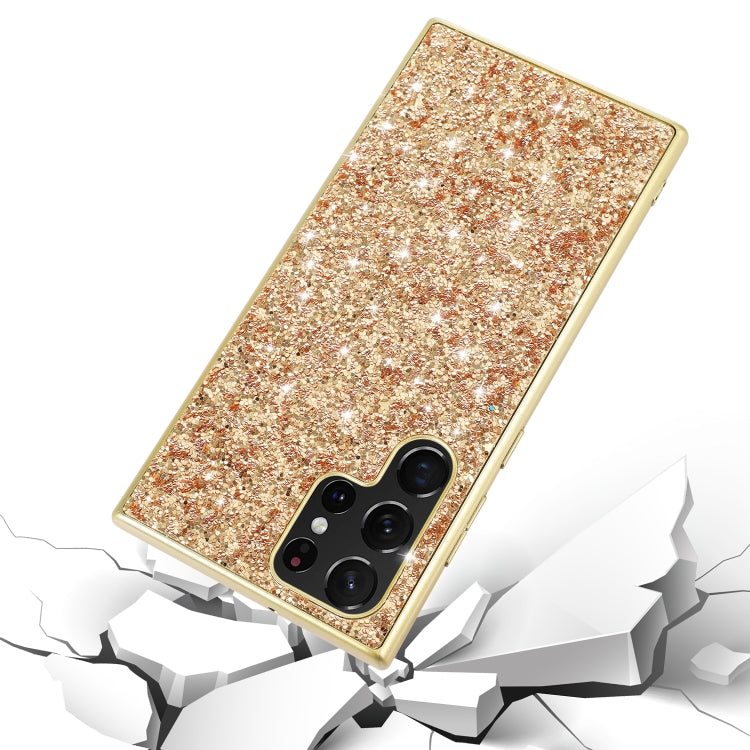 For Samsung Galaxy S24 Ultra 5G Glitter Powder TPU Phone Case(Gold) - Galaxy S24 Ultra 5G Cases by buy2fix | Online Shopping UK | buy2fix