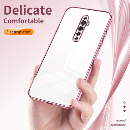 For OPPO Reno2 Z / Reno2 F Transparent Plating Fine Hole Phone Case(Purple) - OPPO Cases by buy2fix | Online Shopping UK | buy2fix