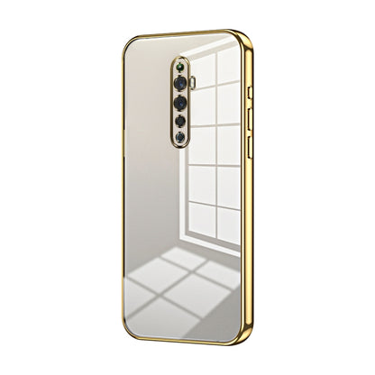 For OPPO Reno2 Z / Reno2 F Transparent Plating Fine Hole Phone Case(Gold) - OPPO Cases by buy2fix | Online Shopping UK | buy2fix