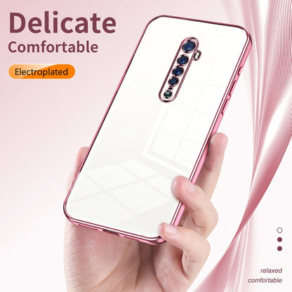 For OPPO Reno2 Transparent Plating Fine Hole Phone Case(Green) - OPPO Cases by buy2fix | Online Shopping UK | buy2fix