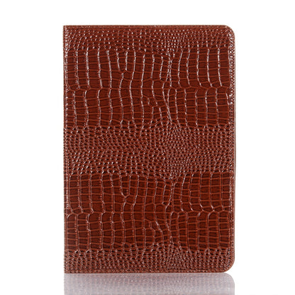 For Samsung Galaxy Tab S9 FE Crocodile Texture Leather Tablet Case(Brown) - Galaxy Tab S9 FE by buy2fix | Online Shopping UK | buy2fix