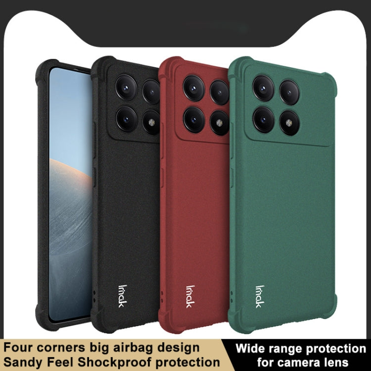 For Xiaomi Poco X6 Pro 5G/Redmi K70E 5G imak Shockproof Airbag TPU Phone Case(Matte Green) - K70E Cases by imak | Online Shopping UK | buy2fix