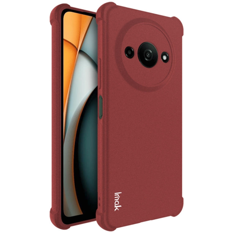 For Xiaomi Redmi A3 4G imak Shockproof Airbag TPU Phone Case(Matte Red) - Xiaomi Cases by imak | Online Shopping UK | buy2fix