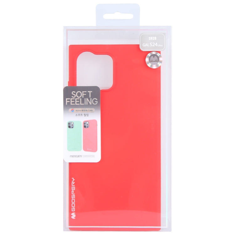 For Samsung Galaxy S24 Ultra 5G GOOSPERY SOFT FEELING Liquid TPU Soft Phone Case(Red) - Galaxy S24 Ultra 5G Cases by GOOSPERY | Online Shopping UK | buy2fix