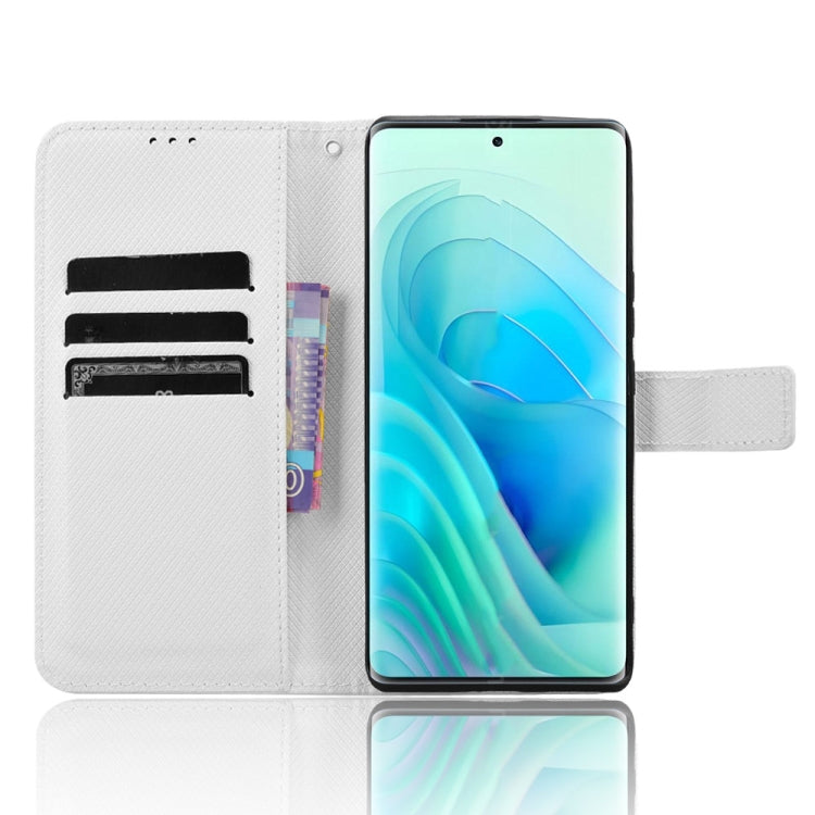 For Itel S23+ S681LN Diamond Texture Leather Phone Case(White) - More Brand by buy2fix | Online Shopping UK | buy2fix